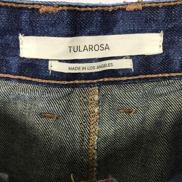 TULAROSA Lucy A-Frame Denim Jean Button Skirt 25 - Picture 6 of 8